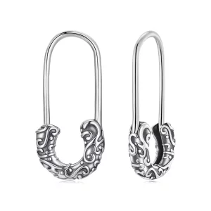 (image pour) Boucles d'oreilles Pandora Style 925 en argent oxydé à motif de vigne - SCE1913