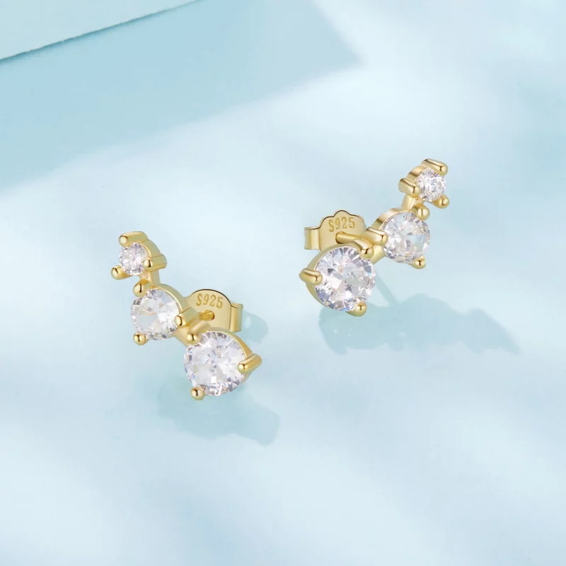 (image pour) Boucles d'oreilles Pandora Style Vigne Rampante en Zirconium Cubique - Argent 92 - Afficher 3