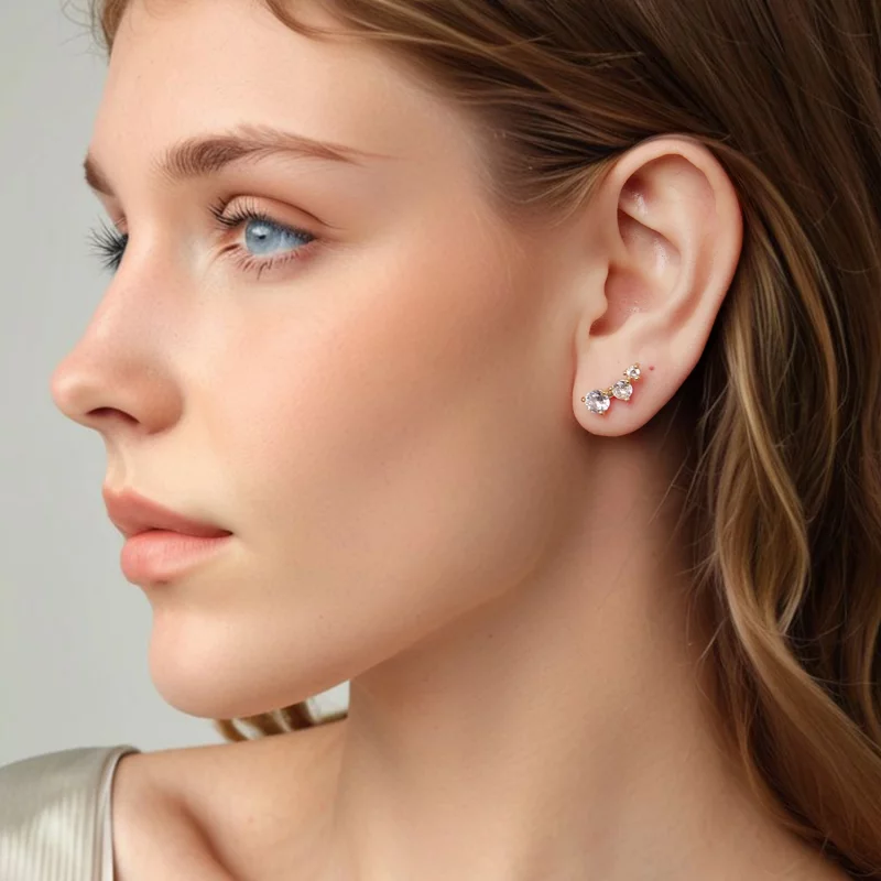 (image pour) Boucles d'oreilles Pandora Style Vigne Rampante en Zirconium Cubique - Argent 92 - Afficher 7
