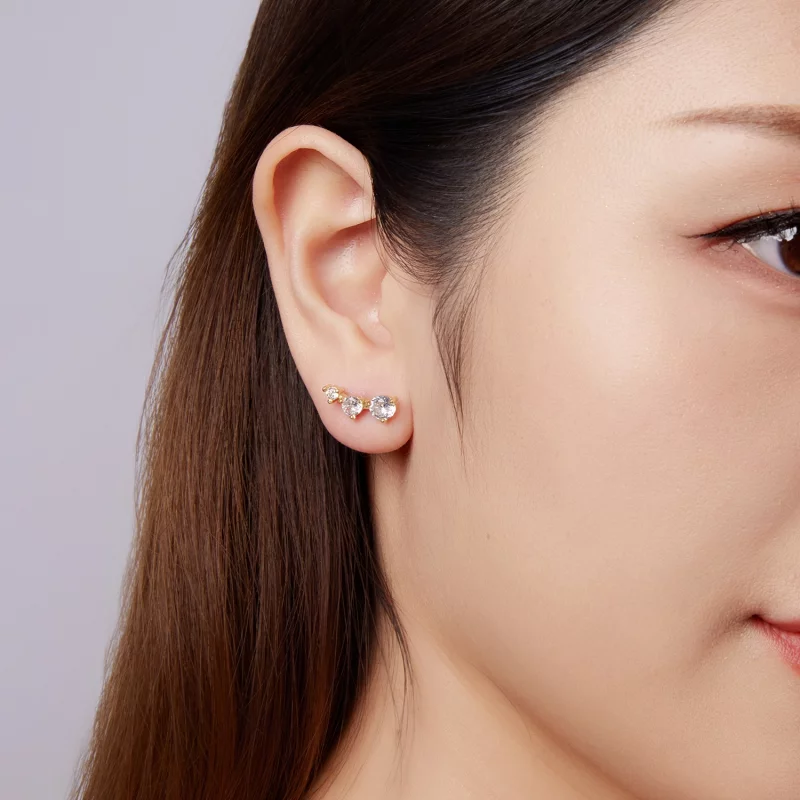 (image pour) Boucles d'oreilles Pandora Style Vigne Rampante en Zirconium Cubique - Argent 92 - Afficher 9