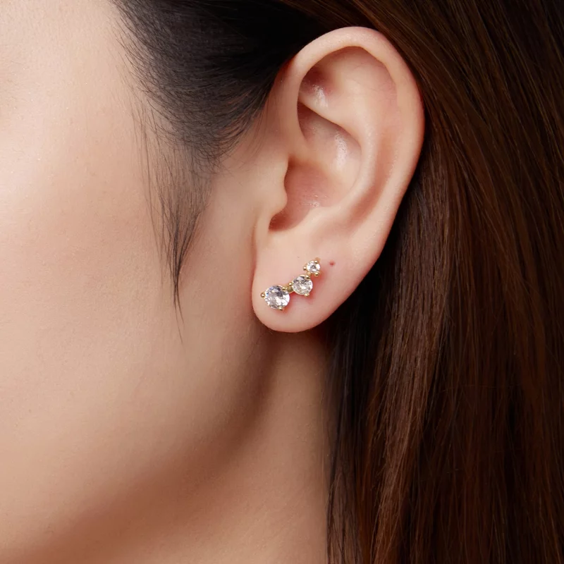 (image pour) Boucles d'oreilles Pandora Style Vigne Rampante en Zirconium Cubique - Argent 92 - Afficher 10