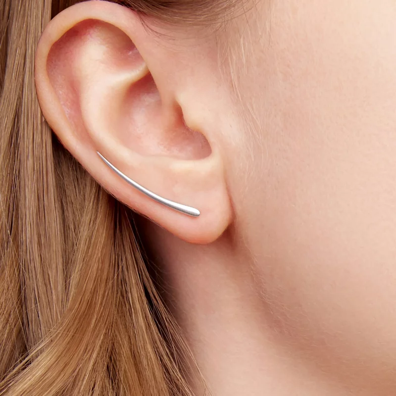 (image pour) Boucles d'oreilles longues pendantes Pandora Style en argent sterling avec finit - Afficher 6