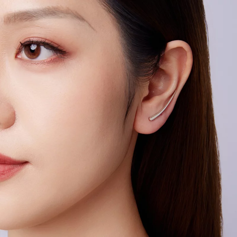 (image pour) Boucles d'oreilles longues pendantes Pandora Style en argent sterling avec finit - Afficher 9