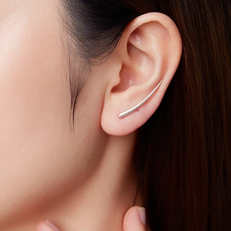 (image pour) Boucles d'oreilles longues pendantes Pandora Style en argent sterling avec finit - Afficher 10