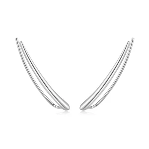 (image pour) Boucles d'oreilles longues pendantes Pandora Style en argent sterling avec finition oxydée - SCE1901