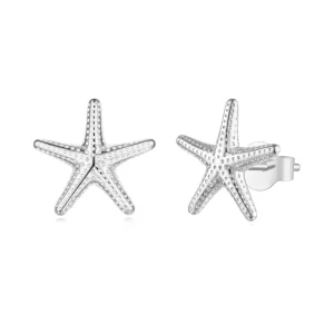 (image pour) Boucles d'oreilles clous Mini Étoile de Mer Pandora Style - Argent 925 oxydé - SCE1948