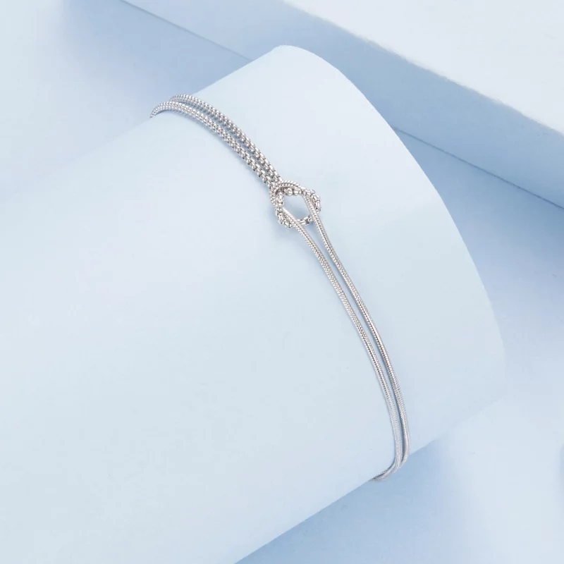 (image pour) Bracelet Pandora Style Classic en argent 925 plaqué platine - BSB211 - Afficher 2