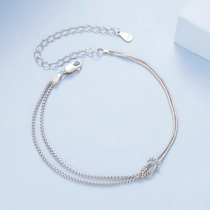 (image pour) Bracelet Pandora Style Classic en argent 925 plaqué platine - BSB211 - Afficher 3