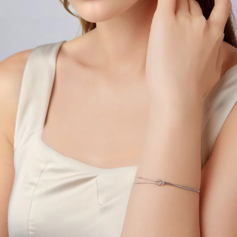 (image pour) Bracelet Pandora Style Classic en argent 925 plaqué platine - BSB211 - Afficher 6