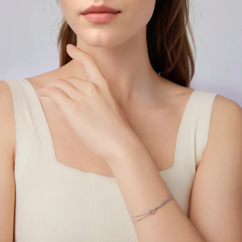 (image pour) Bracelet Pandora Style Classic en argent 925 plaqué platine - BSB211 - Afficher 7