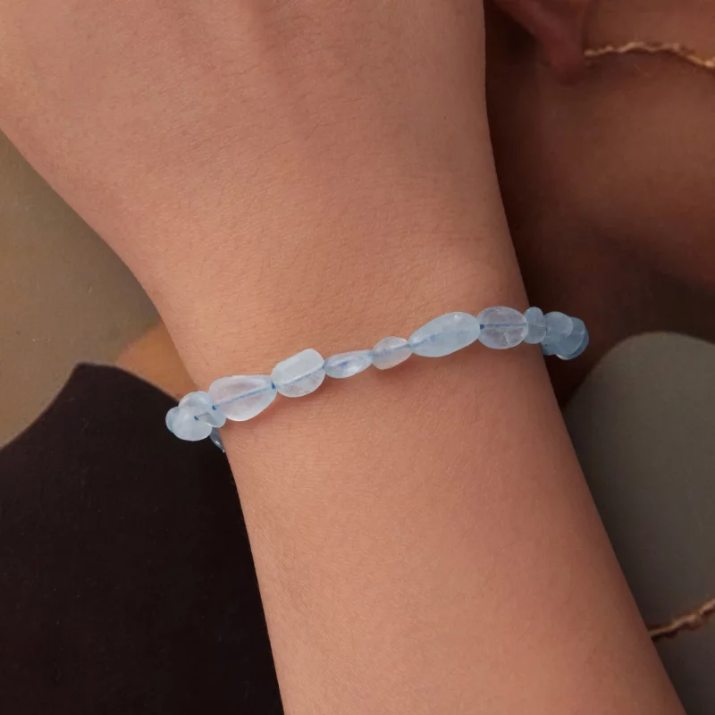 (image pour) Bracelet en Cristal Bleu Pandora Style 925 en Argent Plaqué Platine - BSB223 - Afficher 4