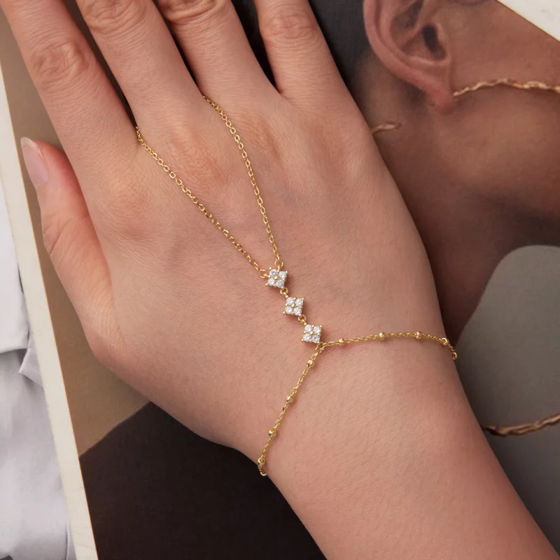 (image pour) Bracelet Pandora Style Chaine à Anneaux en Argent 925 avec Zirconium Cubique - G - Afficher 4