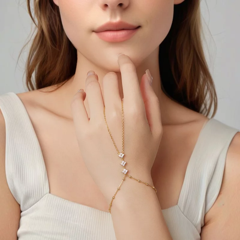 (image pour) Bracelet Pandora Style Chaine à Anneaux en Argent 925 avec Zirconium Cubique - G - Afficher 6