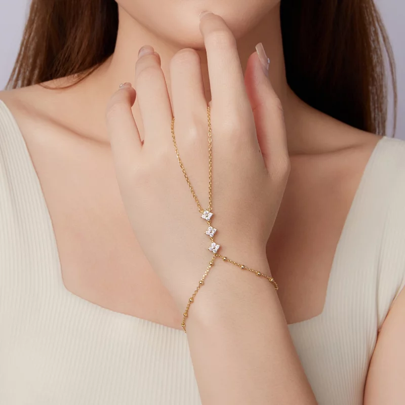(image pour) Bracelet Pandora Style Chaine à Anneaux en Argent 925 avec Zirconium Cubique - G - Afficher 7