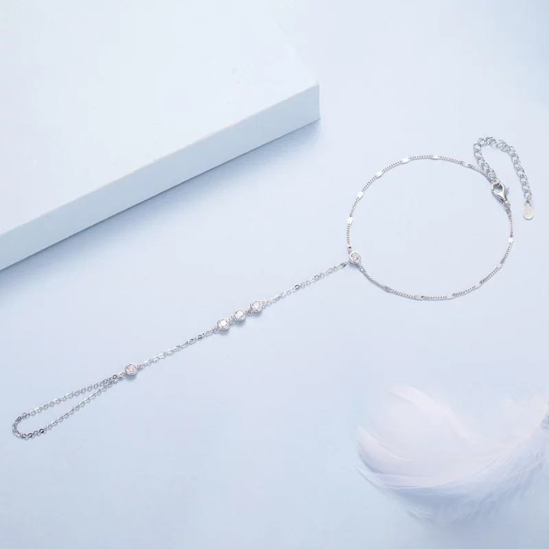 (image pour) Bracelet Pandora Style à Pompon en Argent 925 Sterling avec Zirconium Cubique - - Afficher 3
