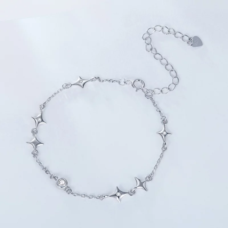 (image pour) Bracelet Pandora Style Étoilé en Argent 925 avec Zirconium Cubique - Éclissage P - Afficher 3