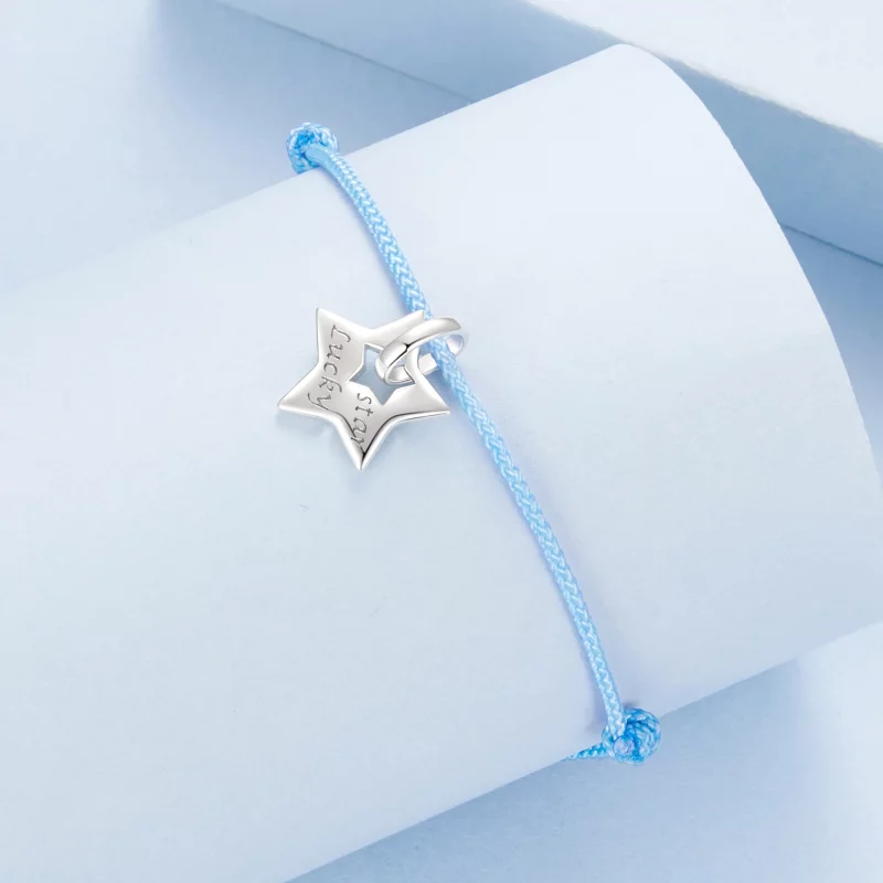 (image pour) Bracelet Pandora Style Étoile Chanceuse en Argent 925 à Finition Oxydée - Charme - Afficher 2