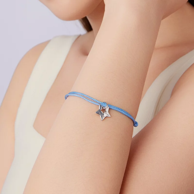 (image pour) Bracelet Pandora Style Étoile Chanceuse en Argent 925 à Finition Oxydée - Charme - Afficher 8