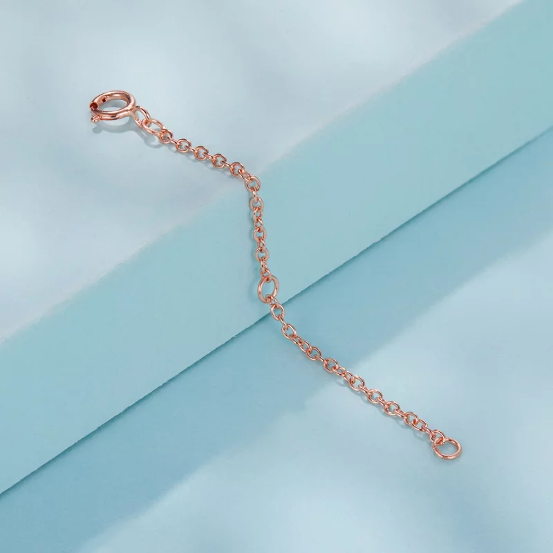 (image pour) Chaîne de prolongation plaquée or rose style Pandora en argent 925 - SCA015-6C - Afficher 2