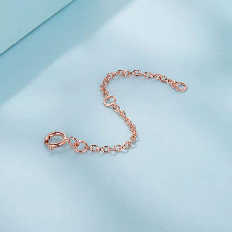 (image pour) Chaîne de prolongation plaquée or rose style Pandora en argent 925 - SCA015-6C - Afficher 3