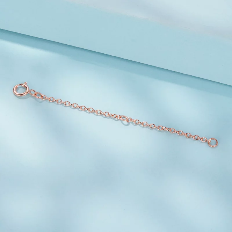 (image pour) Chaîne de prolongation plaquée or rose style Pandora en argent 925 - SCA015-6C - Afficher 4