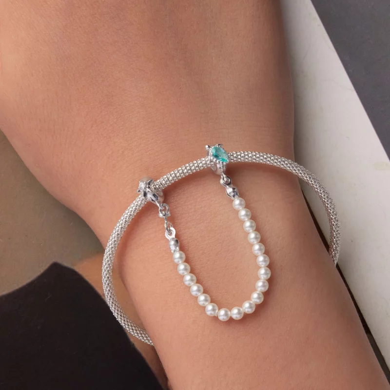 (image pour) Chaîne de sécurité en argent sterling style Pandora avec tortue, étoile de mer e - Afficher 5