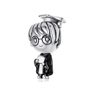 (image pour) Pandora Style Charm Gradué Garçon en Argent 925 - SCC3126
