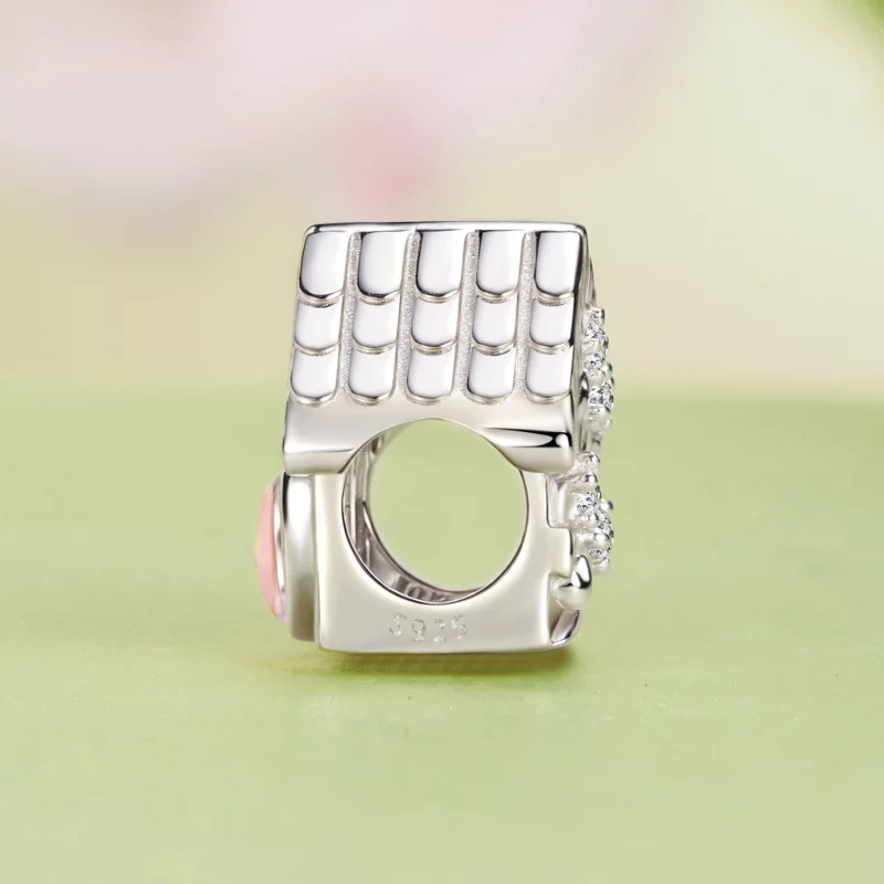 (image pour) Pandora Style 925 Argent Sterling Plaqué Platine Charm Sweet Home avec Zirconia - Afficher 3