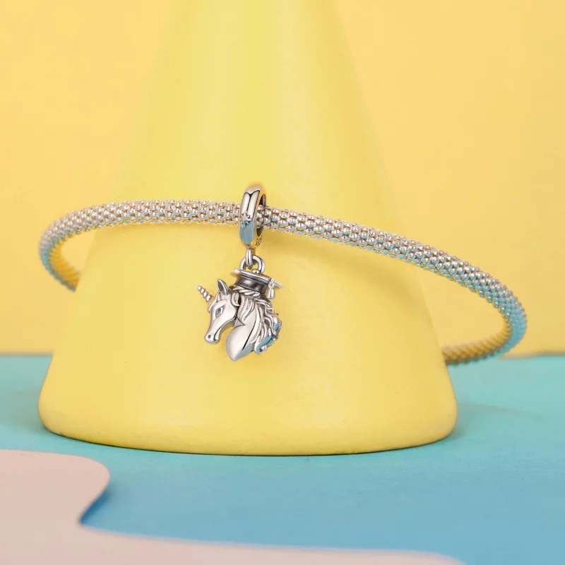 (image pour) Pendent Charm Licorne de Graduation Pandora Style en Argent 925 - SCC3127 - Afficher 3