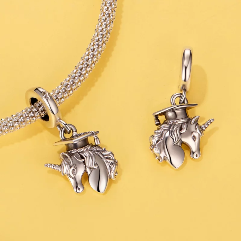 (image pour) Pendent Charm Licorne de Graduation Pandora Style en Argent 925 - SCC3127 - Afficher 4
