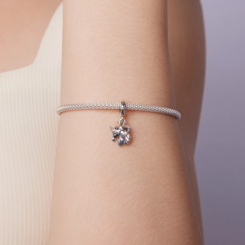 (image pour) Pendent Charm Licorne de Graduation Pandora Style en Argent 925 - SCC3127 - Afficher 6