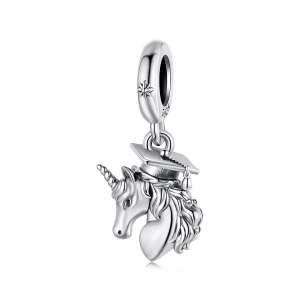 (image pour) Pendent Charm Licorne de Graduation Pandora Style en Argent 925 - SCC3127