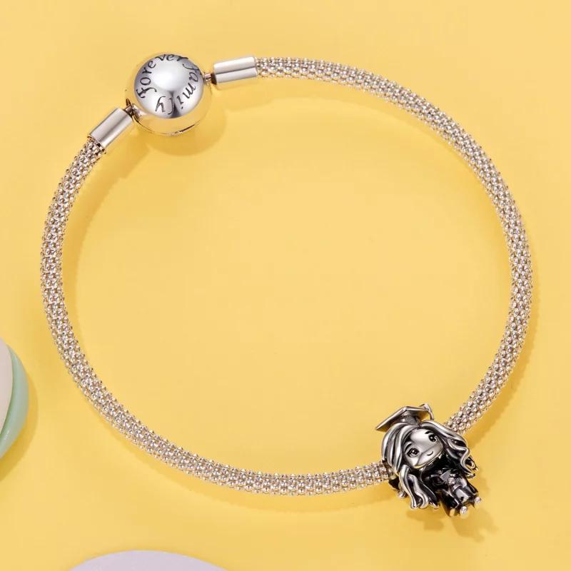 (image pour) Charm Pandora Style Fille Diplômée en Argent 925 - SCC3125 - Afficher 5