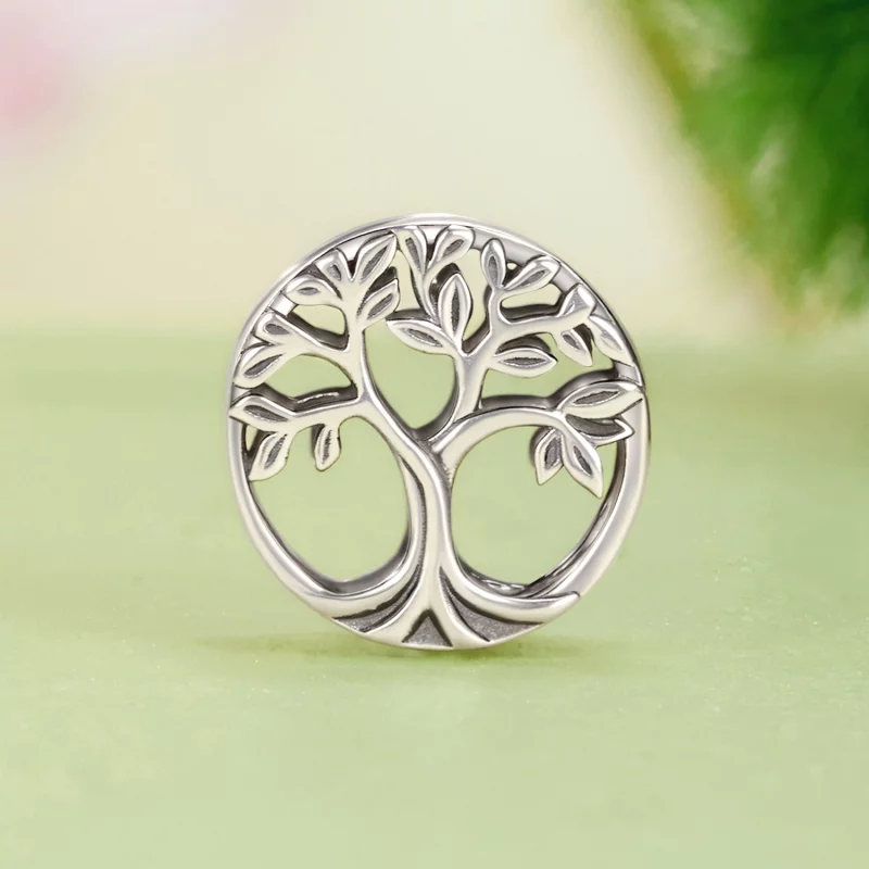 (image pour) Charme Arbre de Vie en Argent 925 Oxydé de Style Pandora - BSC1158 - Afficher 2