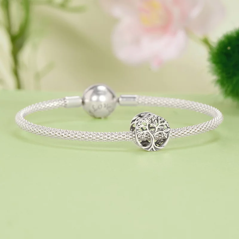 (image pour) Charme Arbre de Vie en Argent 925 Oxydé de Style Pandora - BSC1158 - Afficher 5