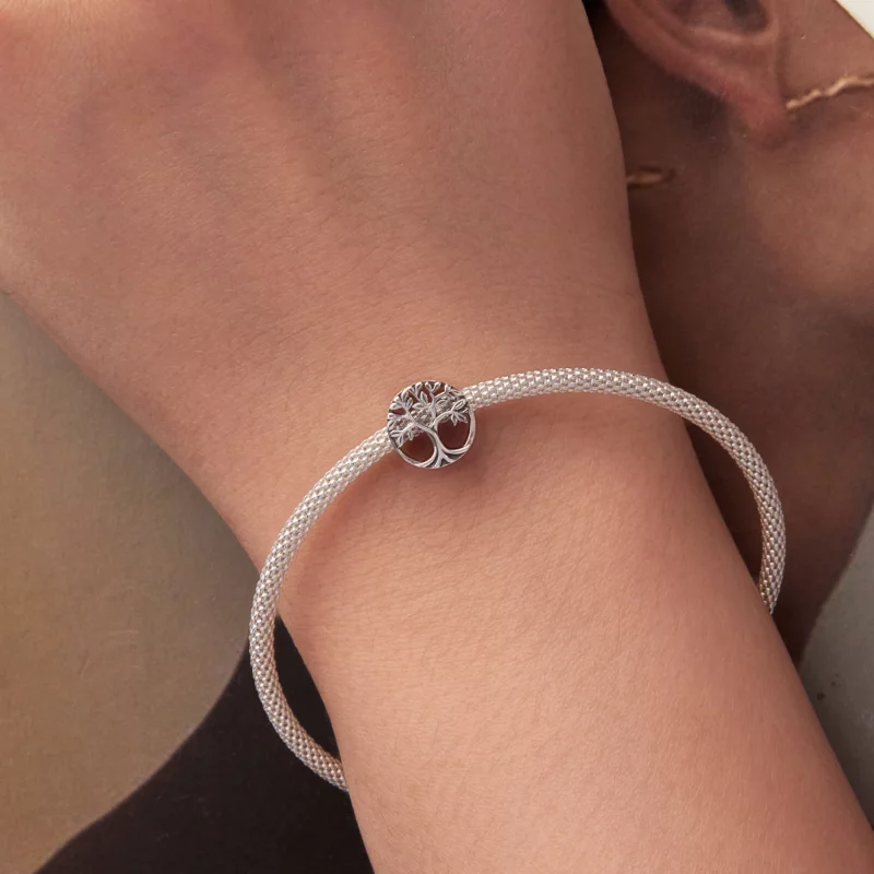 (image pour) Charme Arbre de Vie en Argent 925 Oxydé de Style Pandora - BSC1158 - Afficher 6