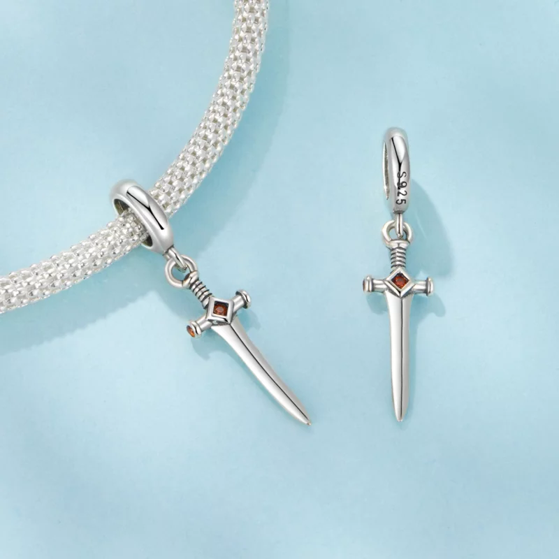 (image pour) Charme Épée Oxydé en Argent 925 Pandora Serti de Zirconium - SCC3124 - Afficher 5
