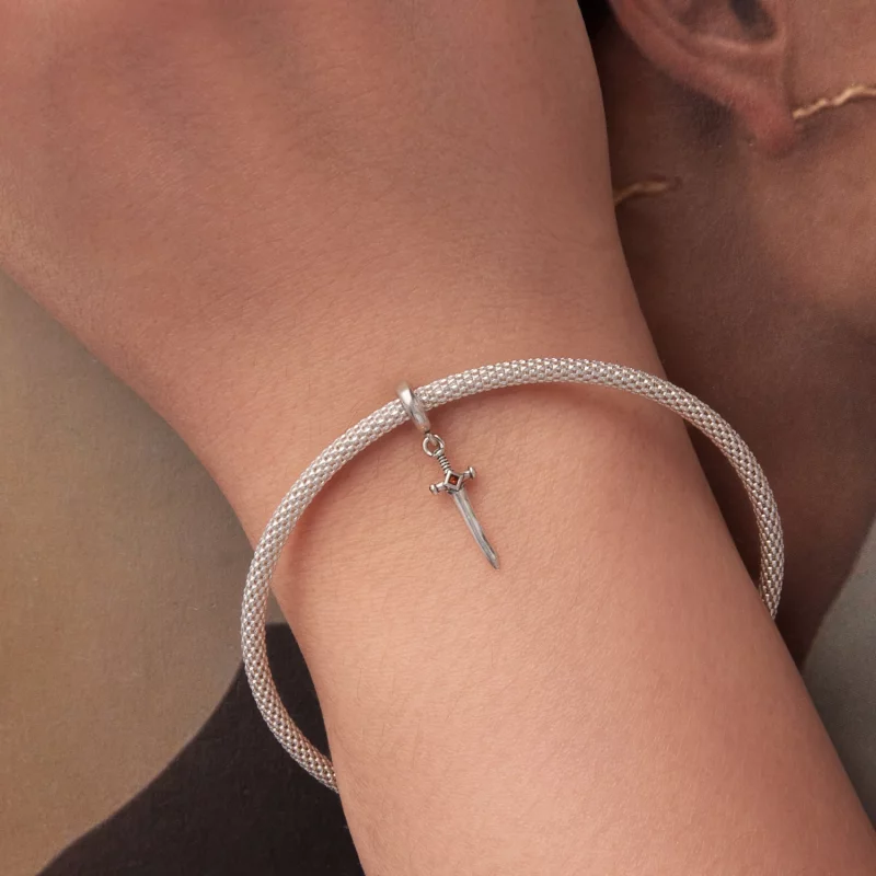 (image pour) Charme Épée Oxydé en Argent 925 Pandora Serti de Zirconium - SCC3124 - Afficher 6