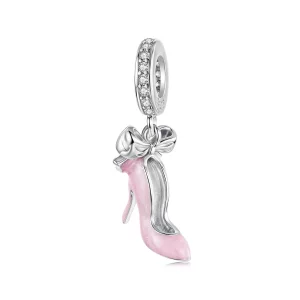(image pour) Charme Talon Haut Rose Pandora en Argent 925 plaqué Platine avec Zirconium - BSC1154