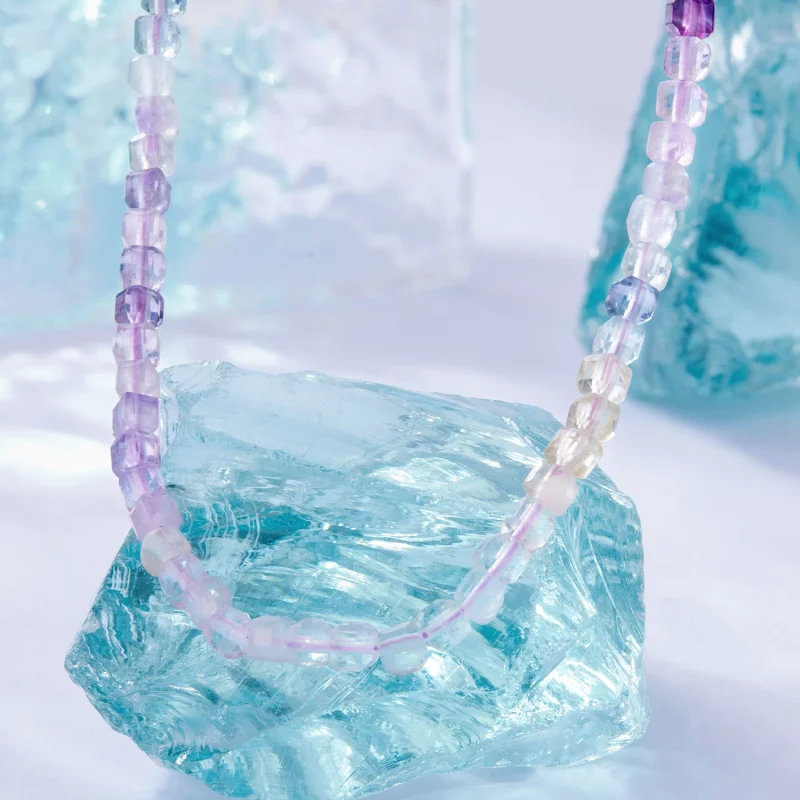 (image pour) Collier en Cristal d'Améthyste Style Pandora - Argent 925 Plaqué Or Blanc - BSN4 - Afficher 2