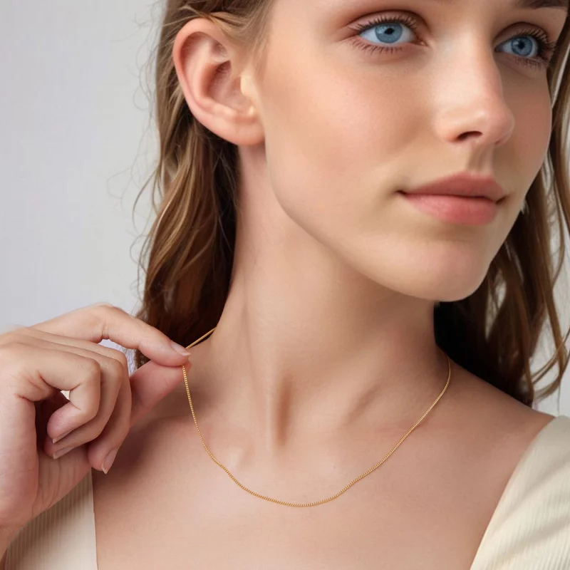 (image pour) Collier en Argent Sterling Style Pandora - Argent 925 Plaqué Or - SCA006-B - Afficher 10