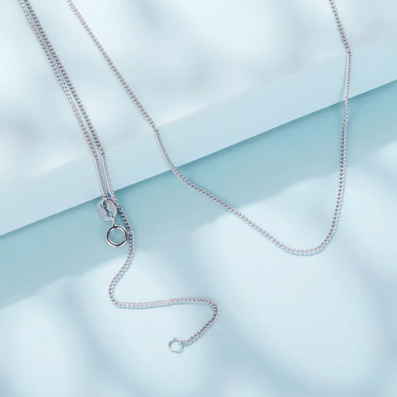 (image pour) Collier Pandora Style en Argent Sterling - Argent 925 Plaqué Or Blanc - SCA006 - Afficher 4
