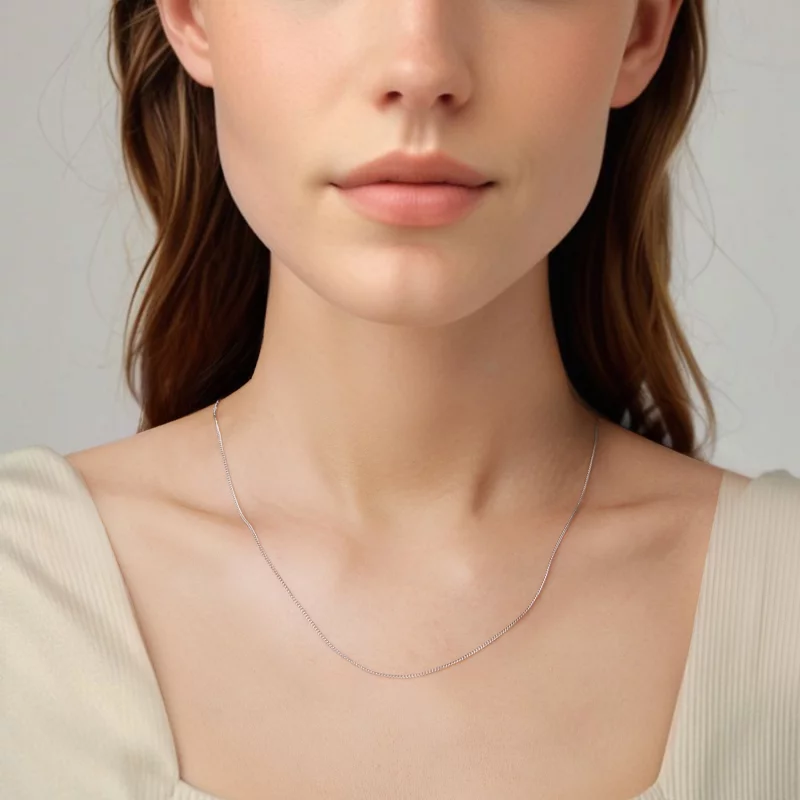 (image pour) Collier Pandora Style en Argent Sterling - Argent 925 Plaqué Or Blanc - SCA006 - Afficher 5