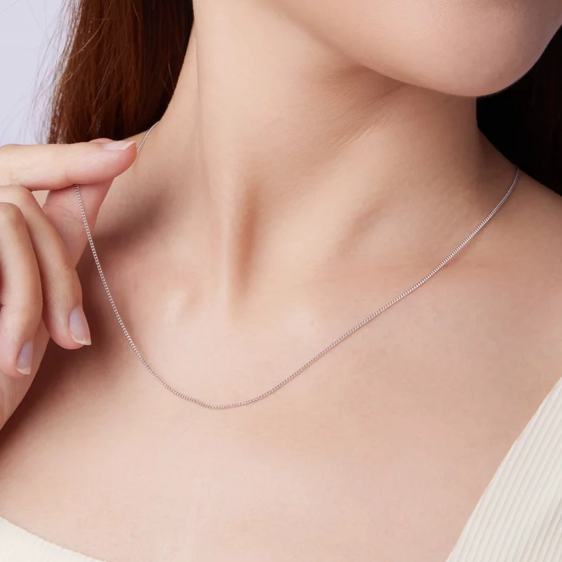 (image pour) Collier Pandora Style en Argent Sterling - Argent 925 Plaqué Or Blanc - SCA006 - Afficher 7