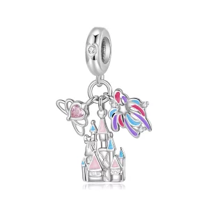 (image pour) Pendent Charme Château Feu d'Artifice Pandora en Argent 925 Émaillé et Zirconium - SCC3099