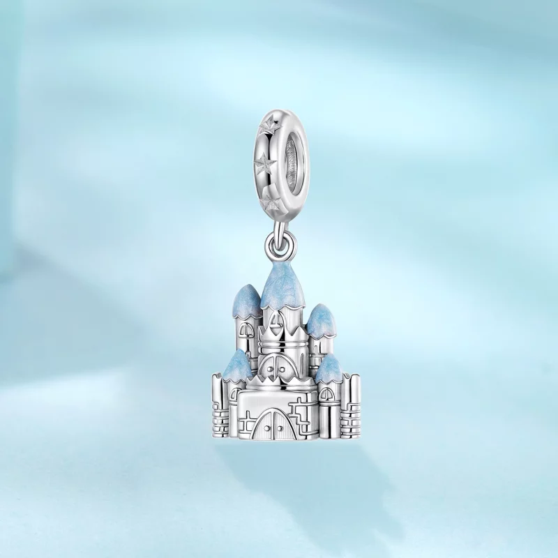 (image pour) Pendent Château Pandora en Argent 925 Plaqué Platine avec Émail - SCC3112 - Afficher 2