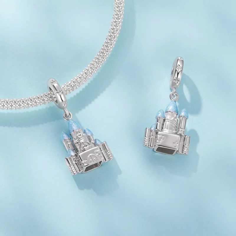 (image pour) Pendent Château Pandora en Argent 925 Plaqué Platine avec Émail - SCC3112 - Afficher 4
