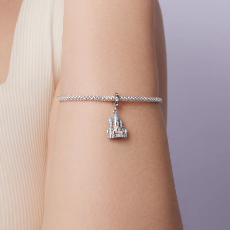 (image pour) Pendent Château Pandora en Argent 925 Plaqué Platine avec Émail - SCC3112 - Afficher 6