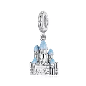 (image pour) Pendent Château Pandora en Argent 925 Plaqué Platine avec Émail - SCC3112