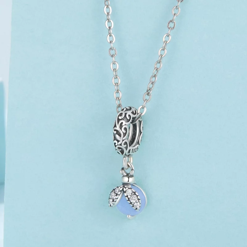 (image pour) Pendent de luciole phosphorescent Pandora Style en argent 925 avec zirconite et - Afficher 3